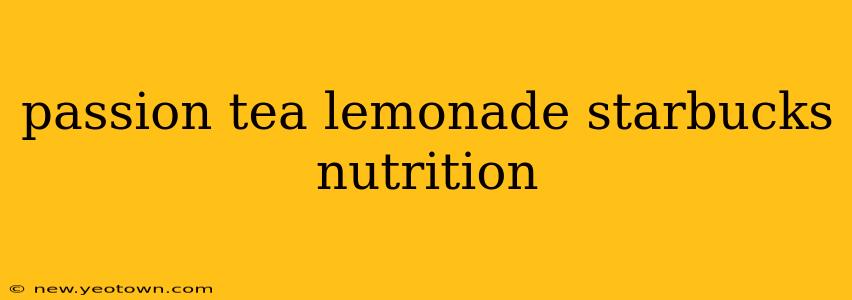 passion tea lemonade starbucks nutrition