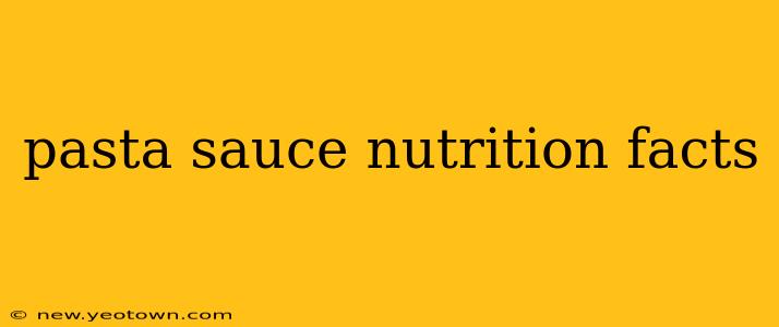 pasta sauce nutrition facts