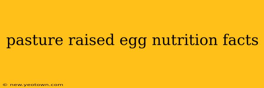 pasture raised egg nutrition facts