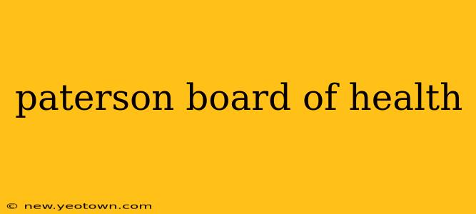 paterson board of health