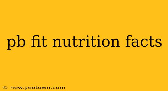 pb fit nutrition facts