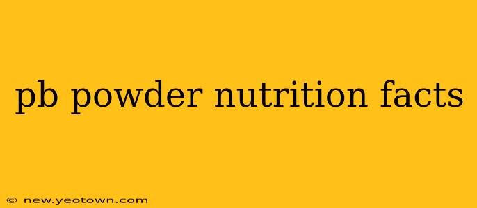 pb powder nutrition facts