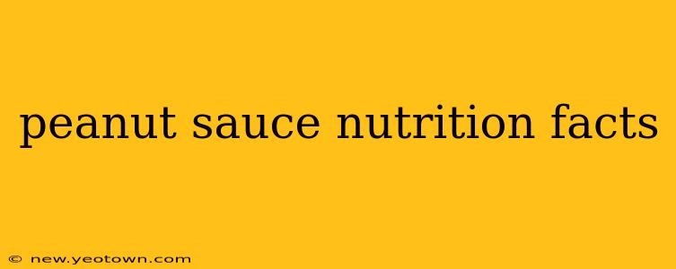 peanut sauce nutrition facts