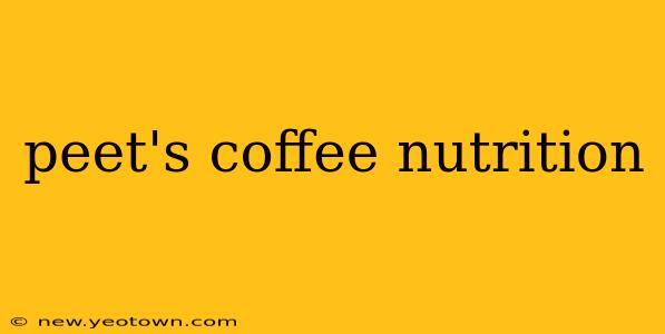 peet's coffee nutrition
