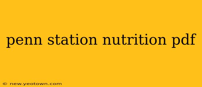penn station nutrition pdf