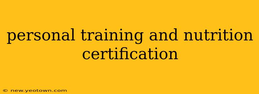 personal training and nutrition certification