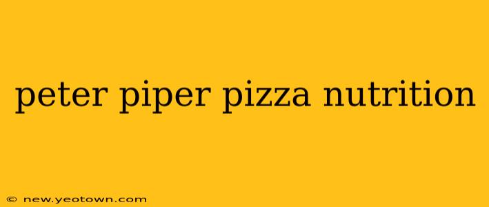 peter piper pizza nutrition