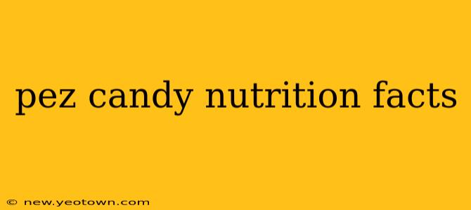 pez candy nutrition facts