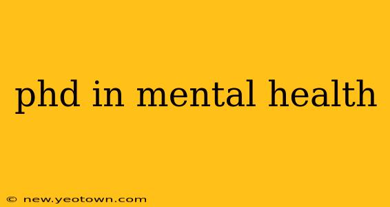 phd in mental health