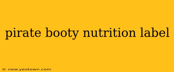 pirate booty nutrition label