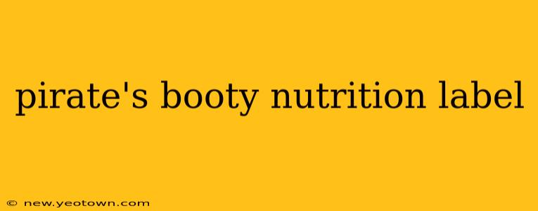 pirate's booty nutrition label