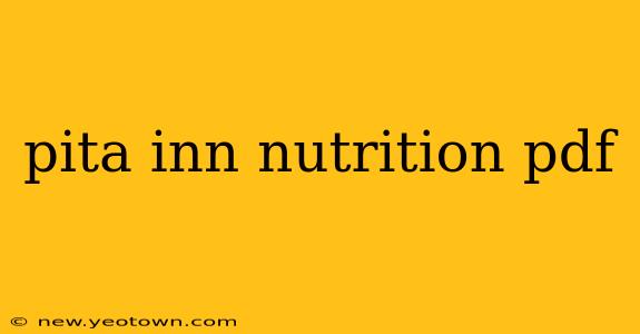 pita inn nutrition pdf