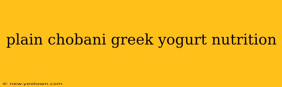 plain chobani greek yogurt nutrition