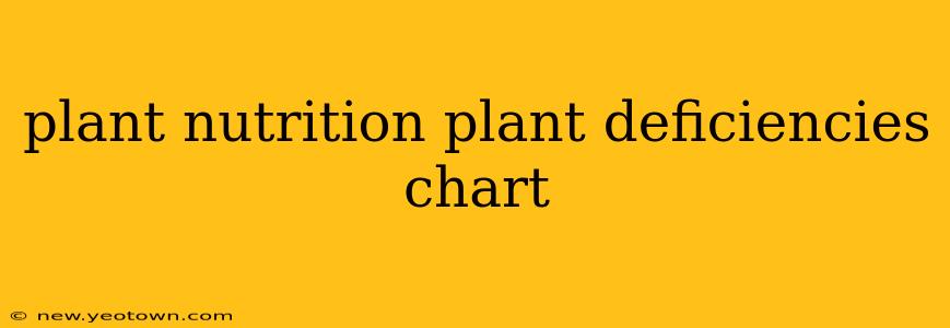 plant nutrition plant deficiencies chart