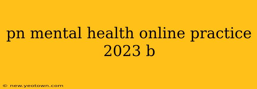pn mental health online practice 2023 b