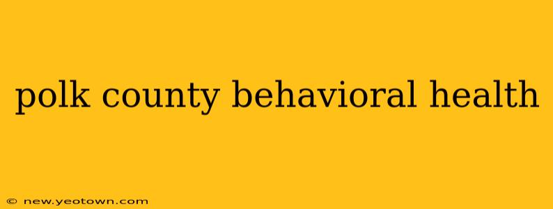 polk county behavioral health