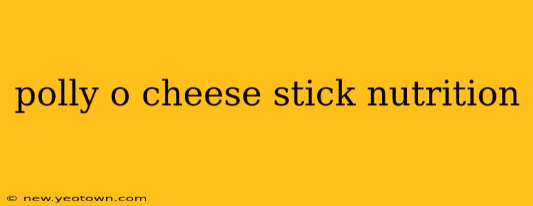 polly o cheese stick nutrition