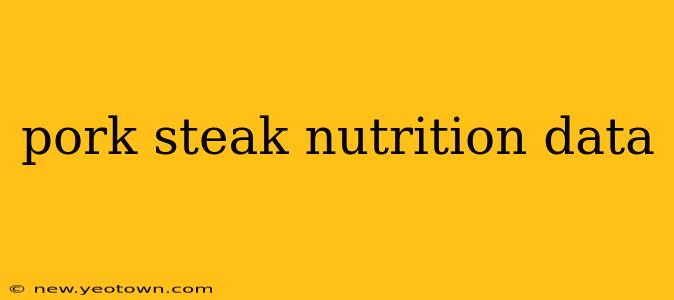 pork steak nutrition data