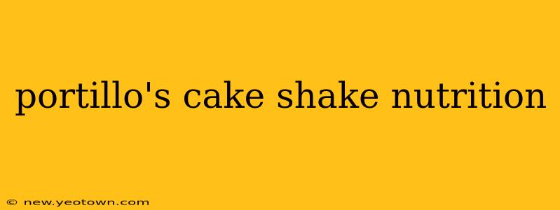 portillo's cake shake nutrition