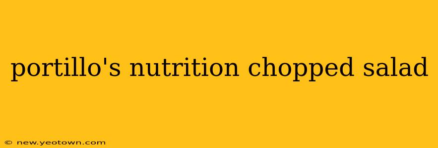portillo's nutrition chopped salad