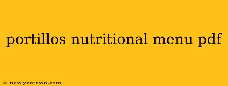 portillos nutritional menu pdf