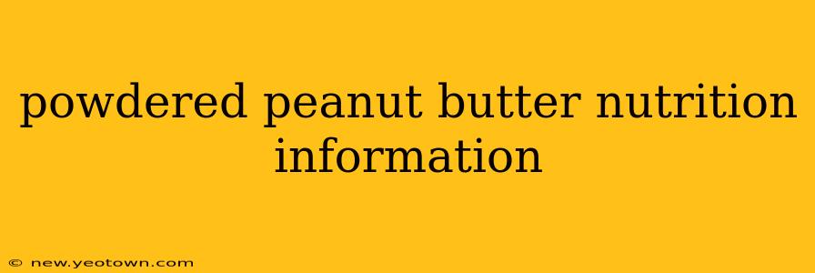 powdered peanut butter nutrition information