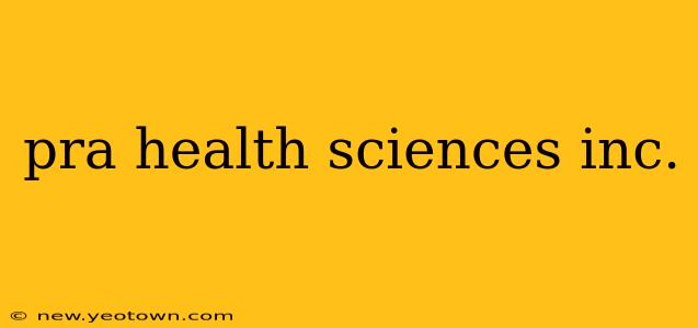 pra health sciences inc.
