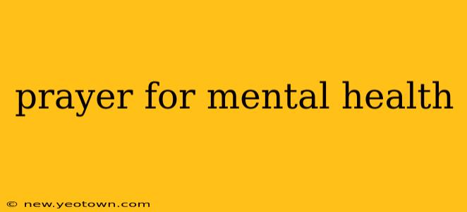 prayer for mental health