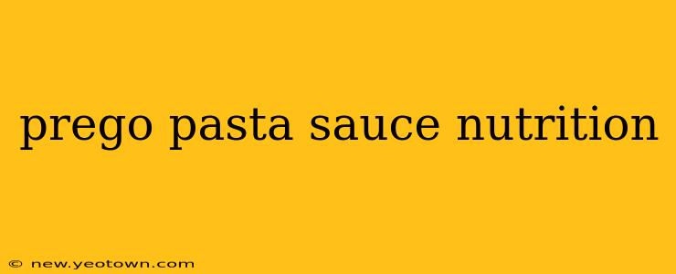prego pasta sauce nutrition