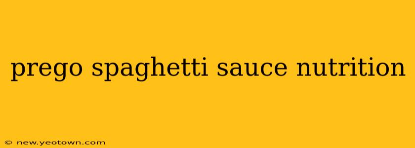 prego spaghetti sauce nutrition