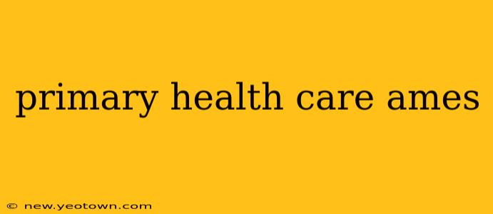 primary health care ames