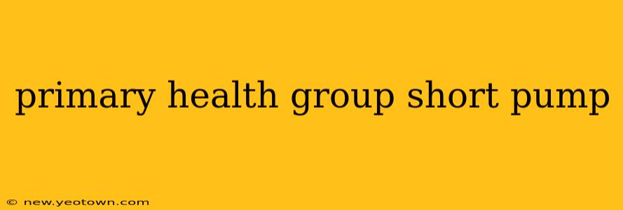 primary health group short pump