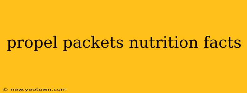 propel packets nutrition facts