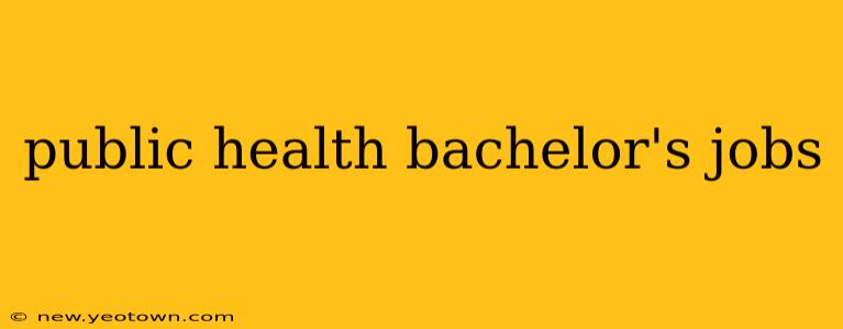 public health bachelor's jobs