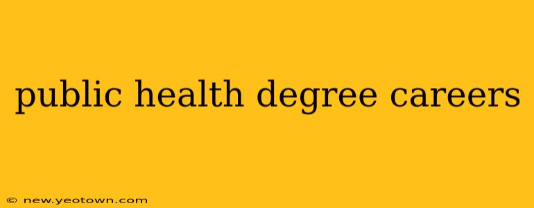 public health degree careers