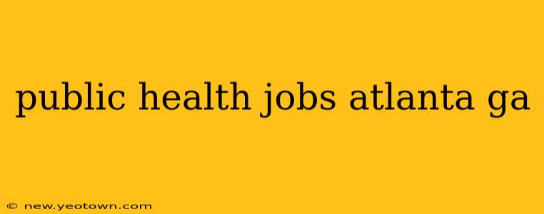 public health jobs atlanta ga