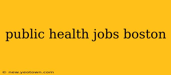 public health jobs boston