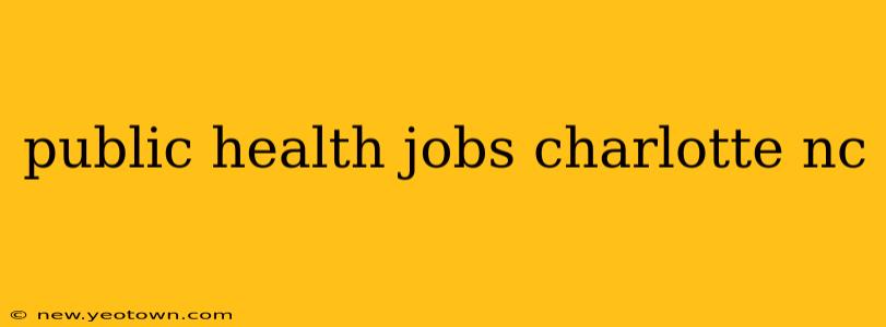 public health jobs charlotte nc
