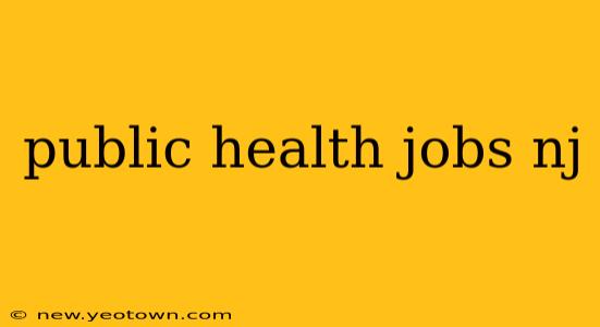 public health jobs nj