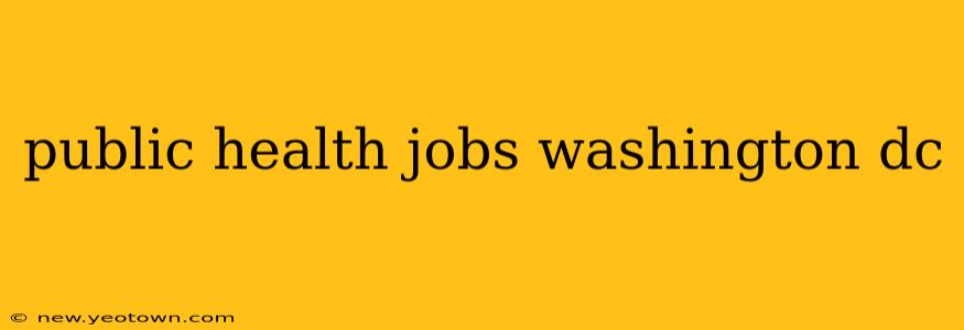 public health jobs washington dc