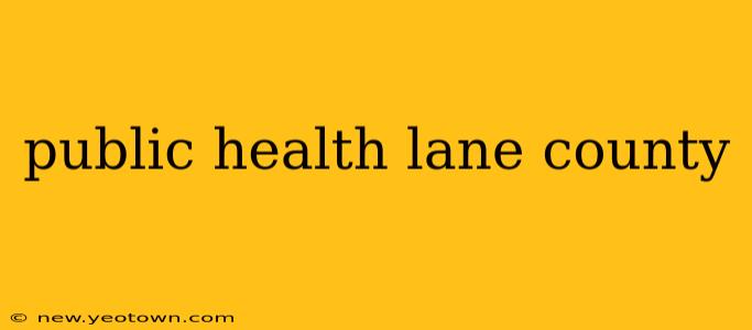 public health lane county