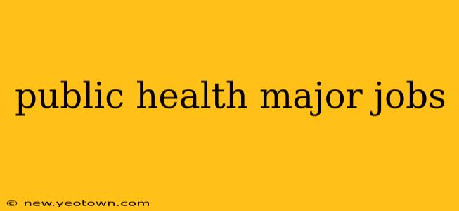 public health major jobs