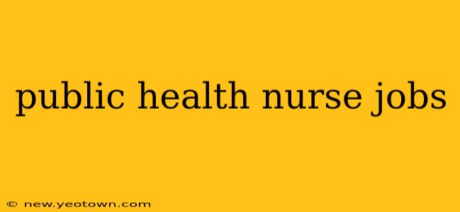 public health nurse jobs