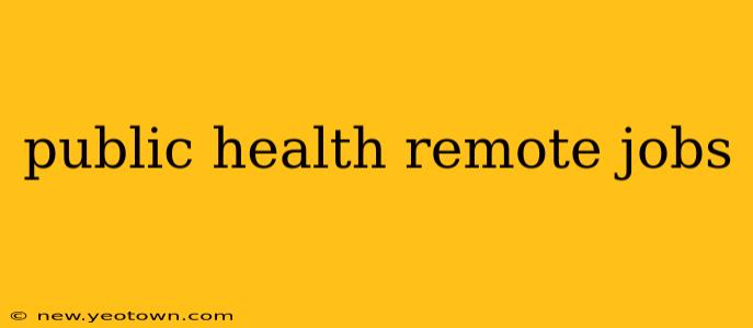 public health remote jobs