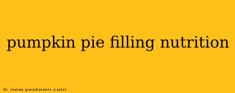 pumpkin pie filling nutrition