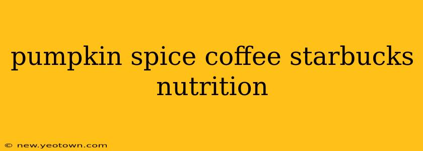 pumpkin spice coffee starbucks nutrition