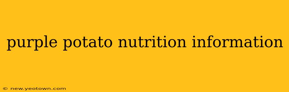 purple potato nutrition information