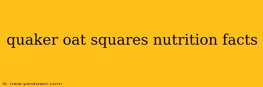 quaker oat squares nutrition facts