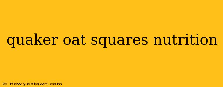 quaker oat squares nutrition