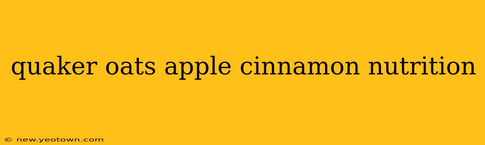 quaker oats apple cinnamon nutrition